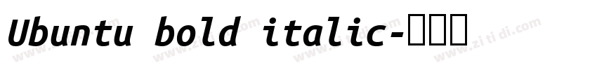 Ubuntu bold italic字体转换